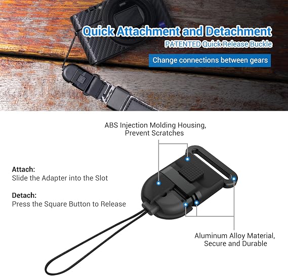 Camera Hand Strap w Quick Release for ZV-1 II ZV-1F RX100 VII IV GRIV G7XM3