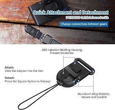 Camera Hand Strap w Quick Release for ZV-1 II ZV-1F RX100 VII IV GRIV G7XM3