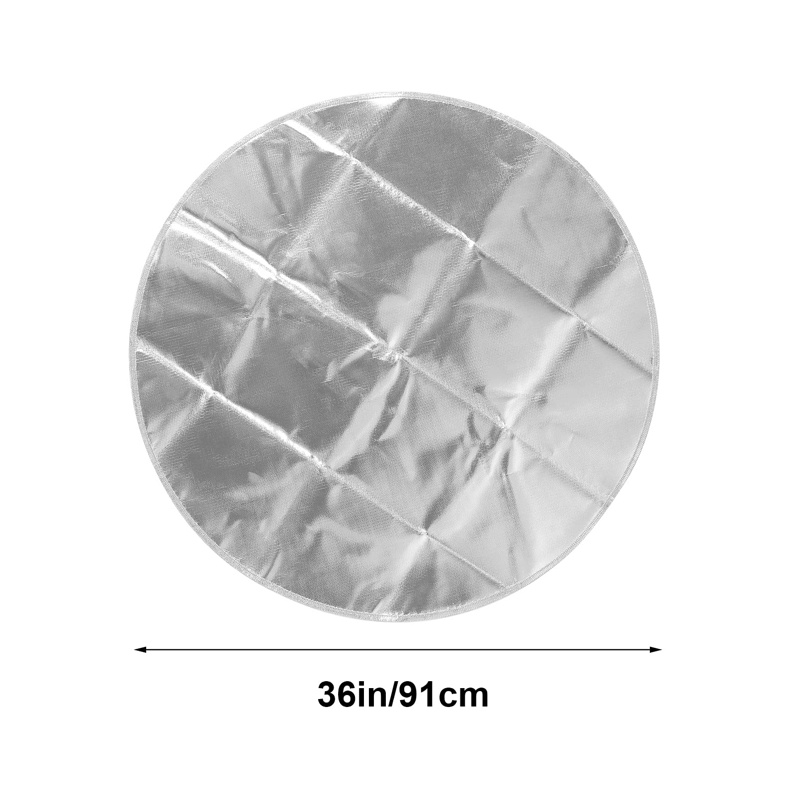 Outdoor Barbecue Circle Mat Heavy Duty Fireproof Round Mat Heat Insulation for Barbecue Grills and Fire Pits Silver Gray 36 Inches