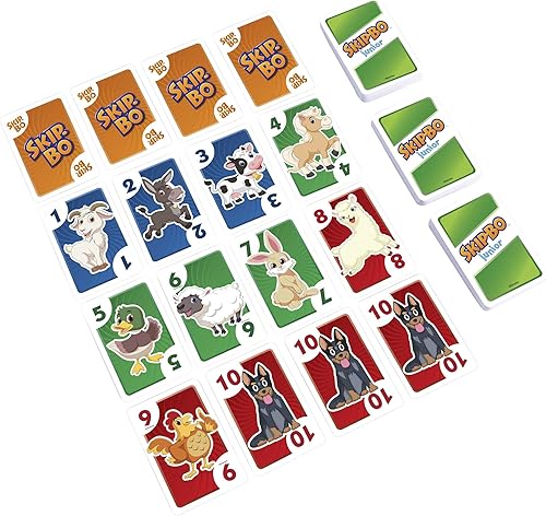 Miniatura 6 de Mattel Games Skip Bo Junior - Juego de cartas con 2 niveles de juego, 112 cartas, entretenimiento de secuencia para 2 a 4 jugadores a partir de 5