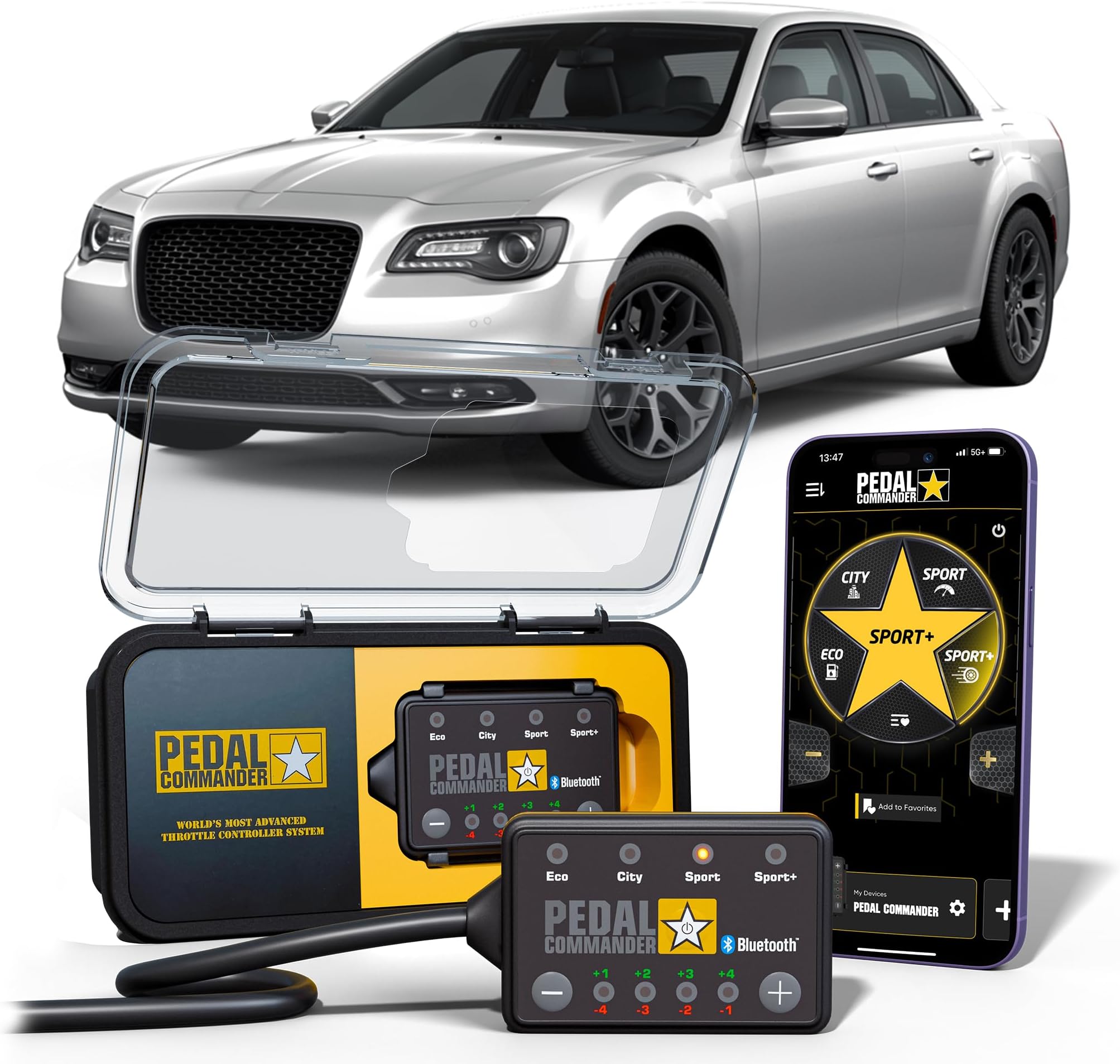 for Chrysler 300 2007-2023 Throttle Response Controller - Plug-and-Play, 36 Driving Settings & Anti-Theft, Throttle Controller Performance Upgrade, 300 Accessories