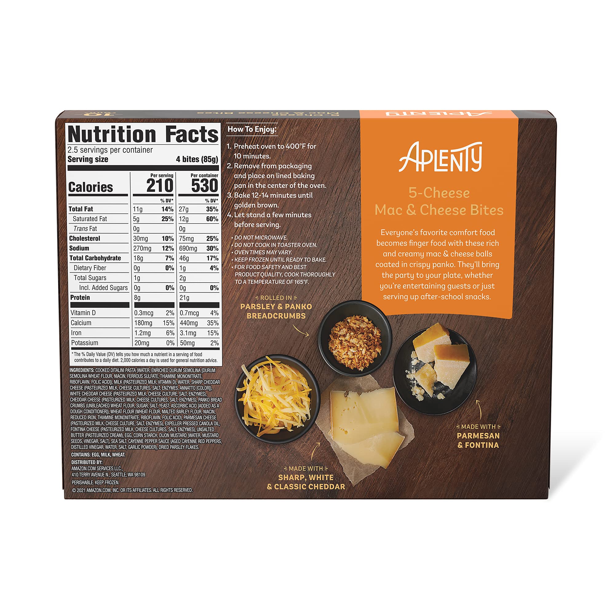 Amazon Brand Aplenty 5 Cheese Mac Cheese Bites 7 5 Oz — view 2