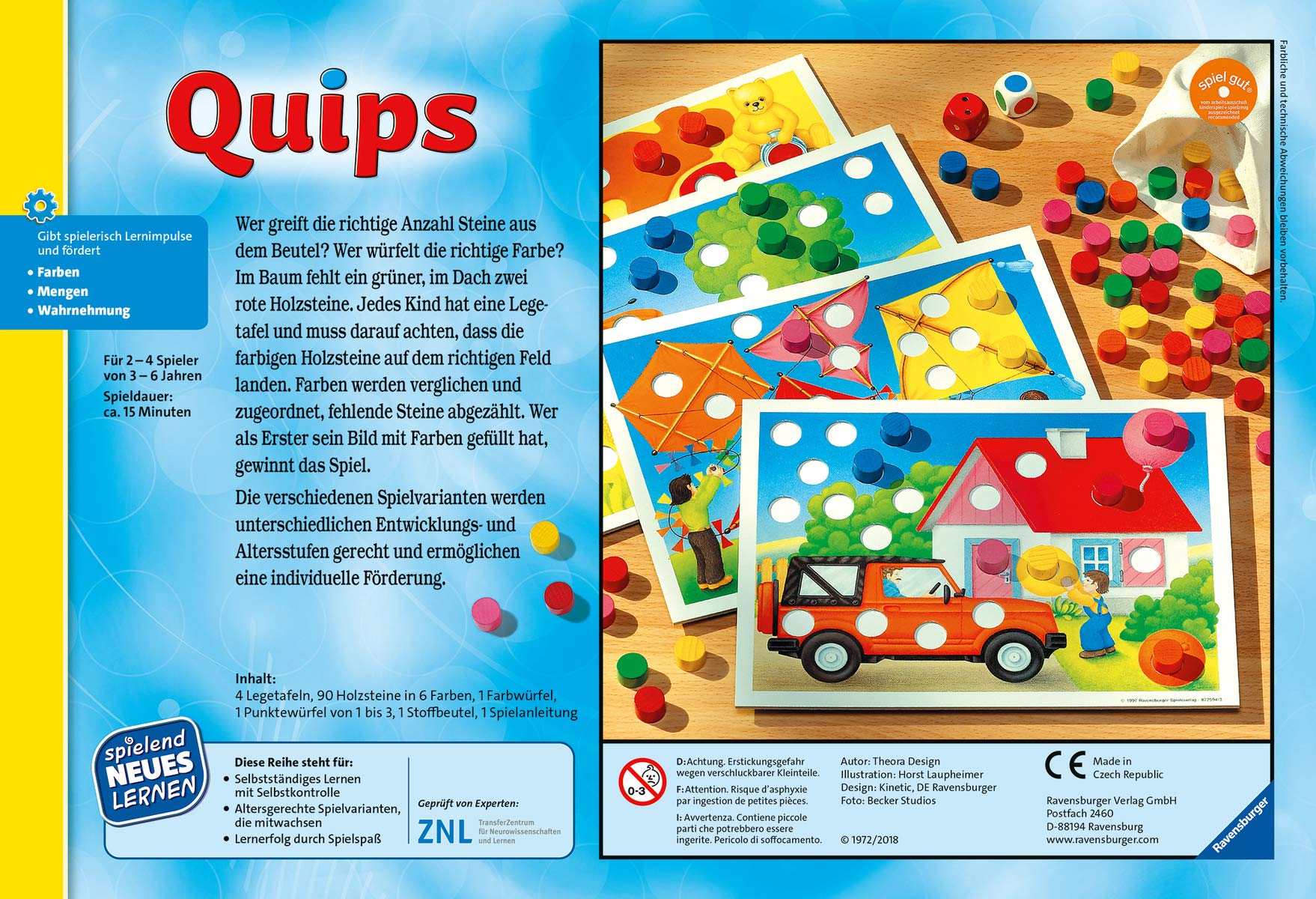 Ravensburger 24920 – Quips - Spielen und Lernen für Kinder, Lernspiel für Kinder von 3-6 Jahren & Colorama - Zuordnungsspiel für die Kleinen - Spiel für Kinder ab 3-6 Jahren, Spielend Neues Lernen
