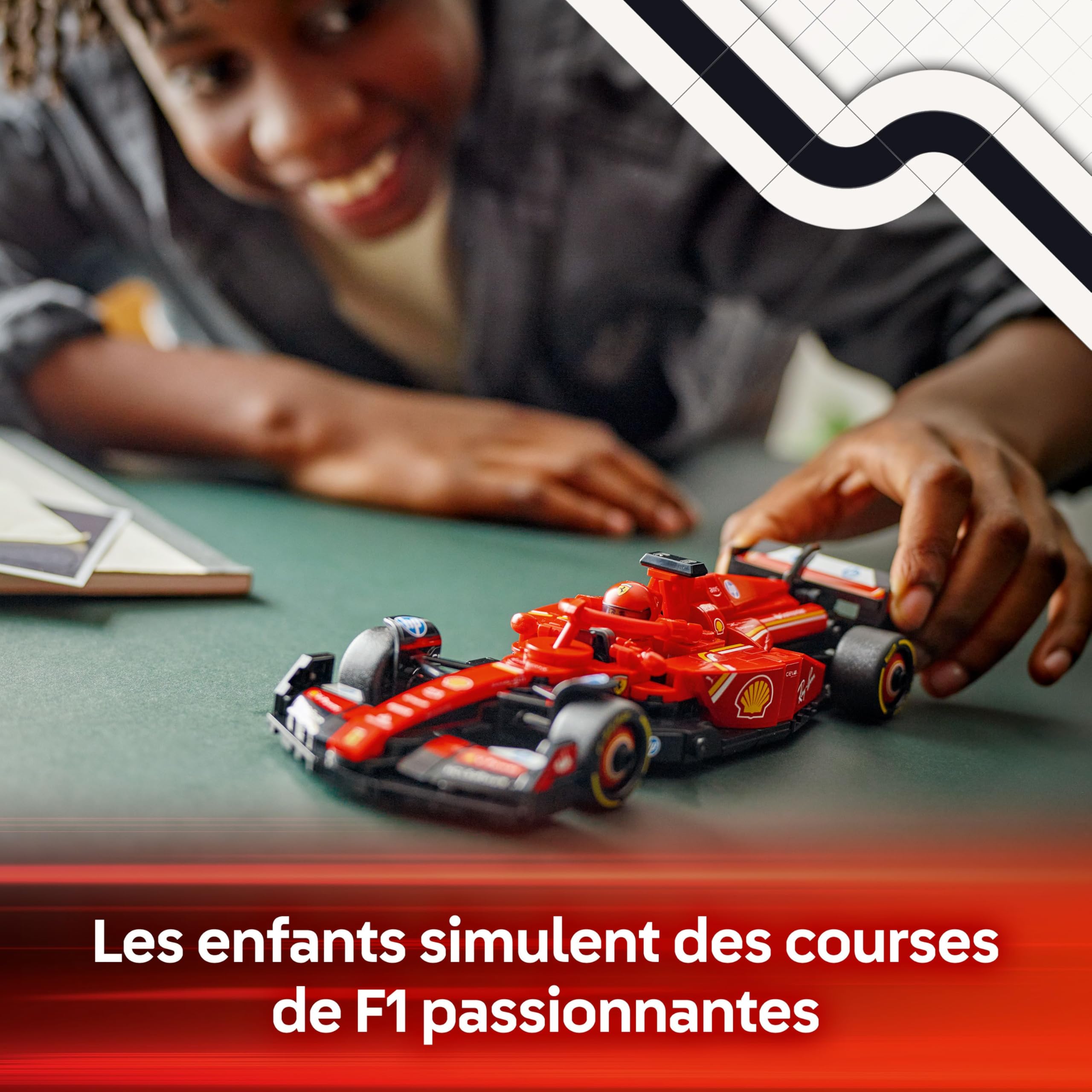LEGO Speed Champions Voiture F1 Ferrari SF-24 - Jeu de Construction avec Véhicule de Course - Inclut Minifigurine Collector de Pilote de Formule 1 - Idée de Cadeau pour la Fête des Pères 77242