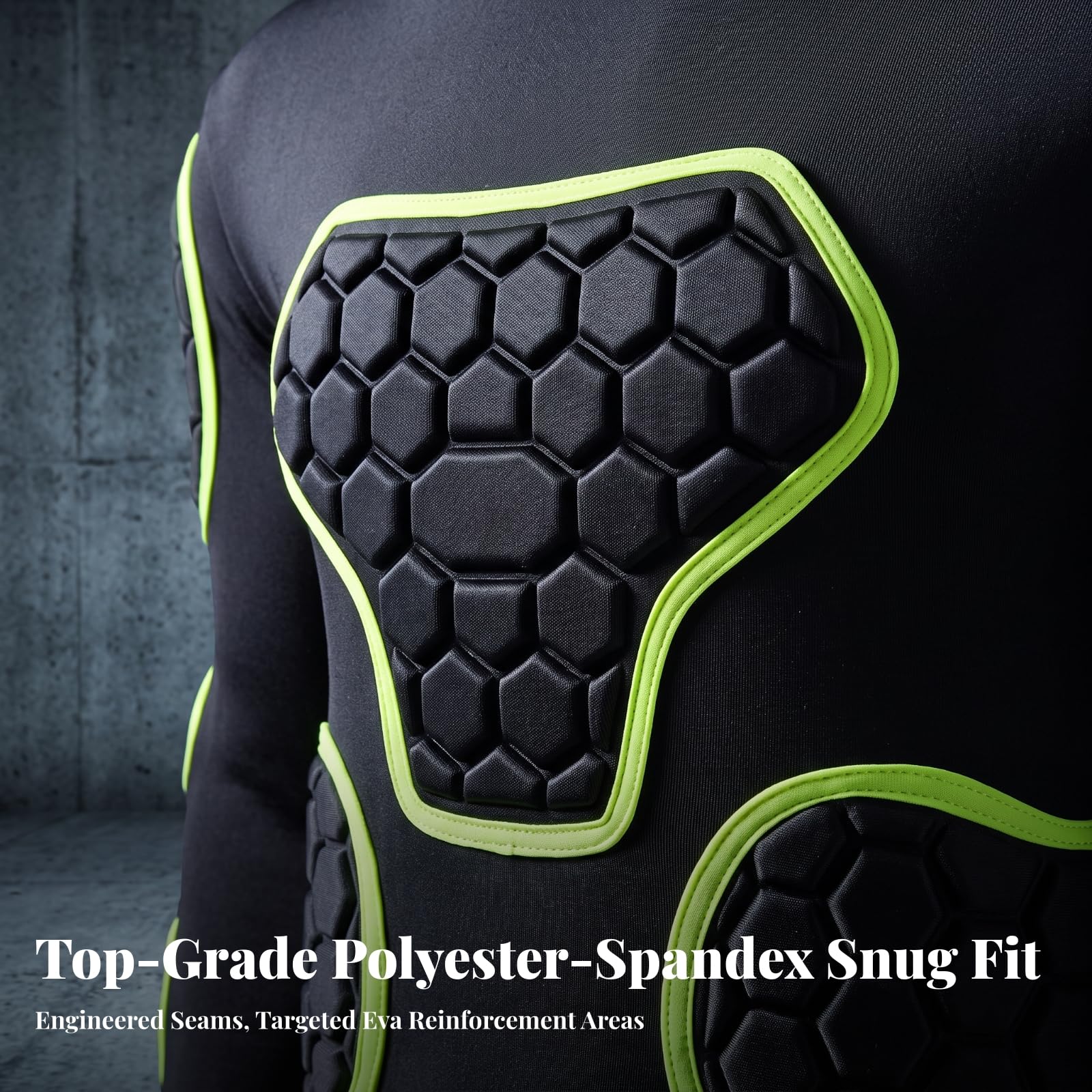 Maglia a Compressione Imbottita Sportiva , S