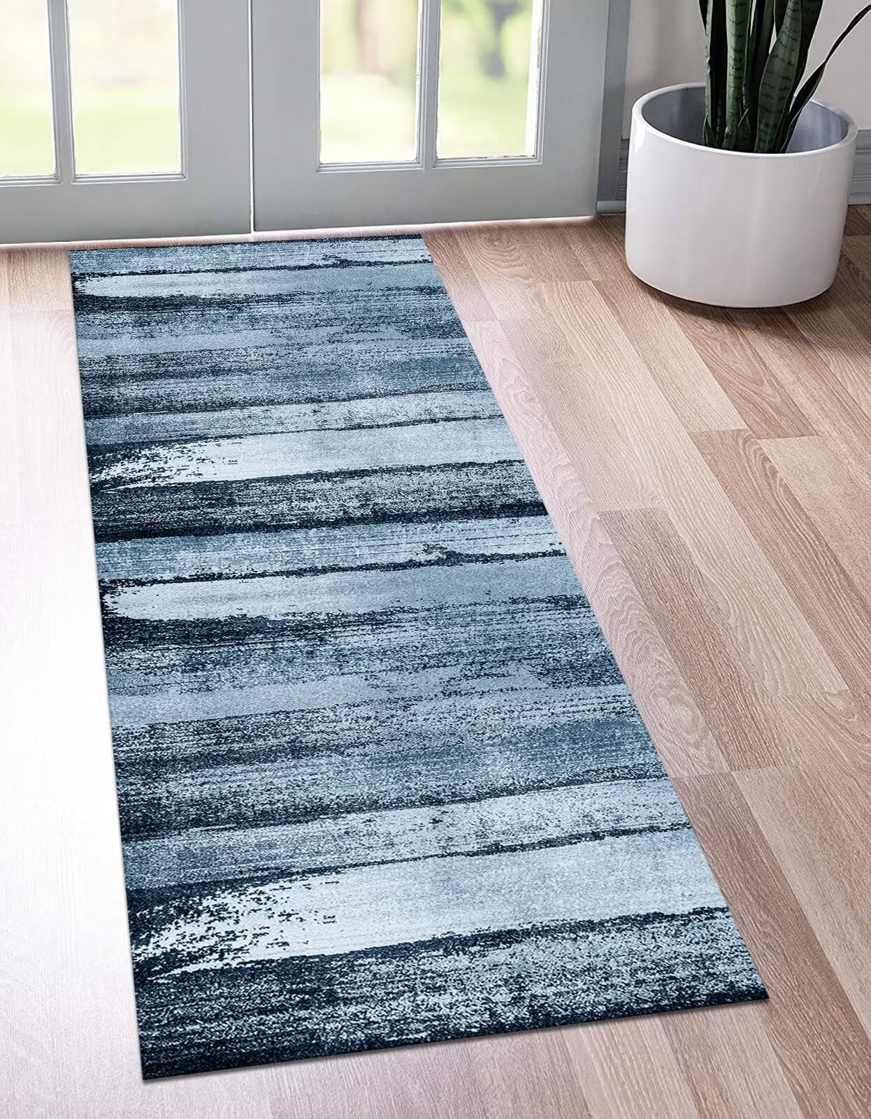 Tapete de cocina antideslizante azul de 40 x 60 cm, tapete de entrada para interiores, tapete suave para entrada, tapete versátil para sala de estar y decoración del hogar.