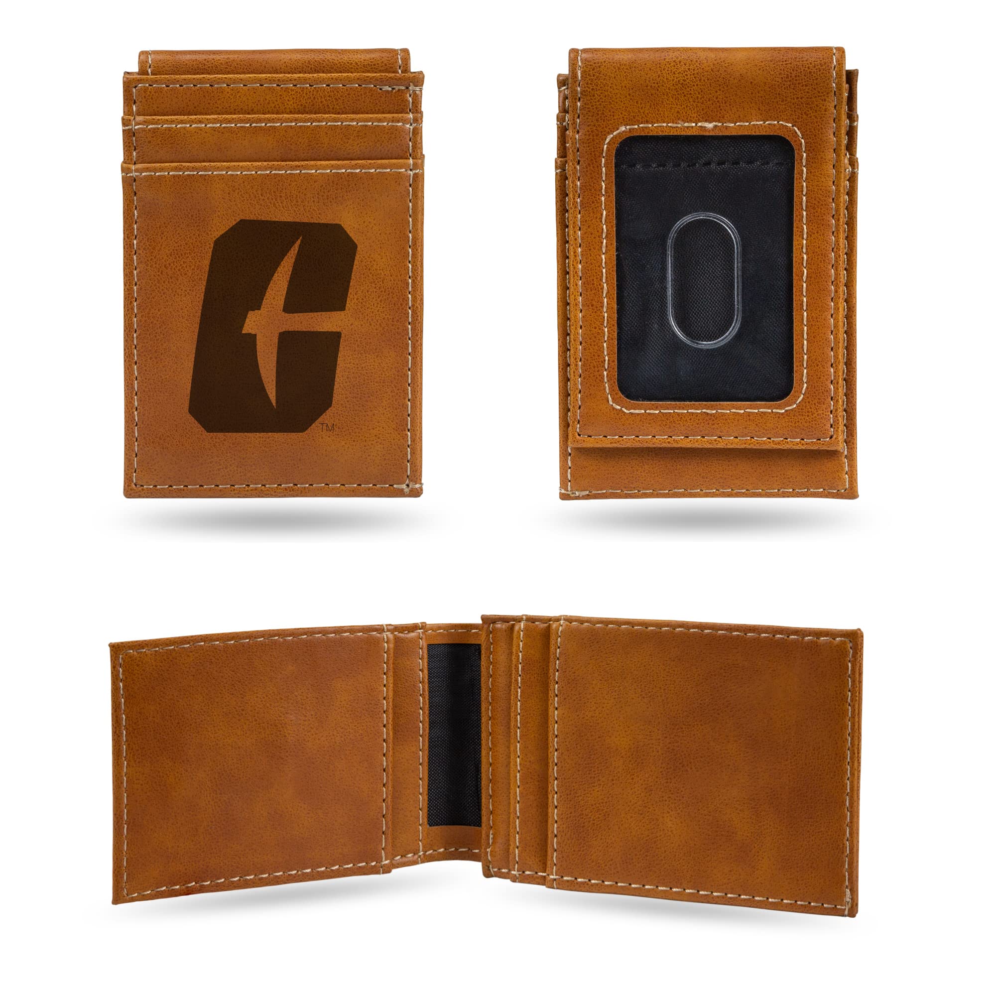 NCAA Laser Engraved Front Pocket Wallet - Compact/Comfortable/Slim