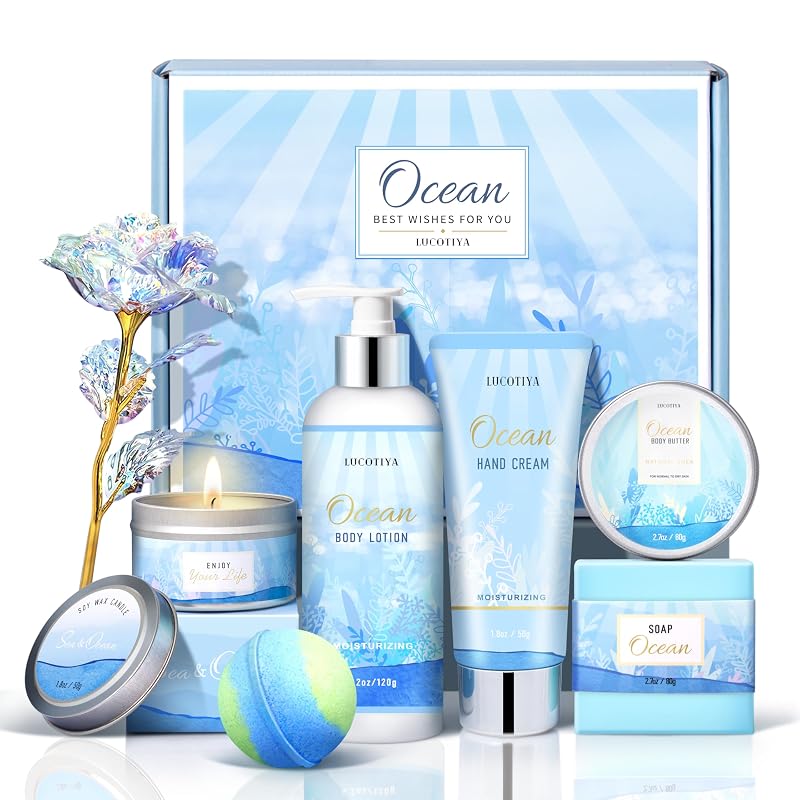 LUCOTIYA Conjunto de Presente com Fragrância Oceânica para Cuidados Corporais