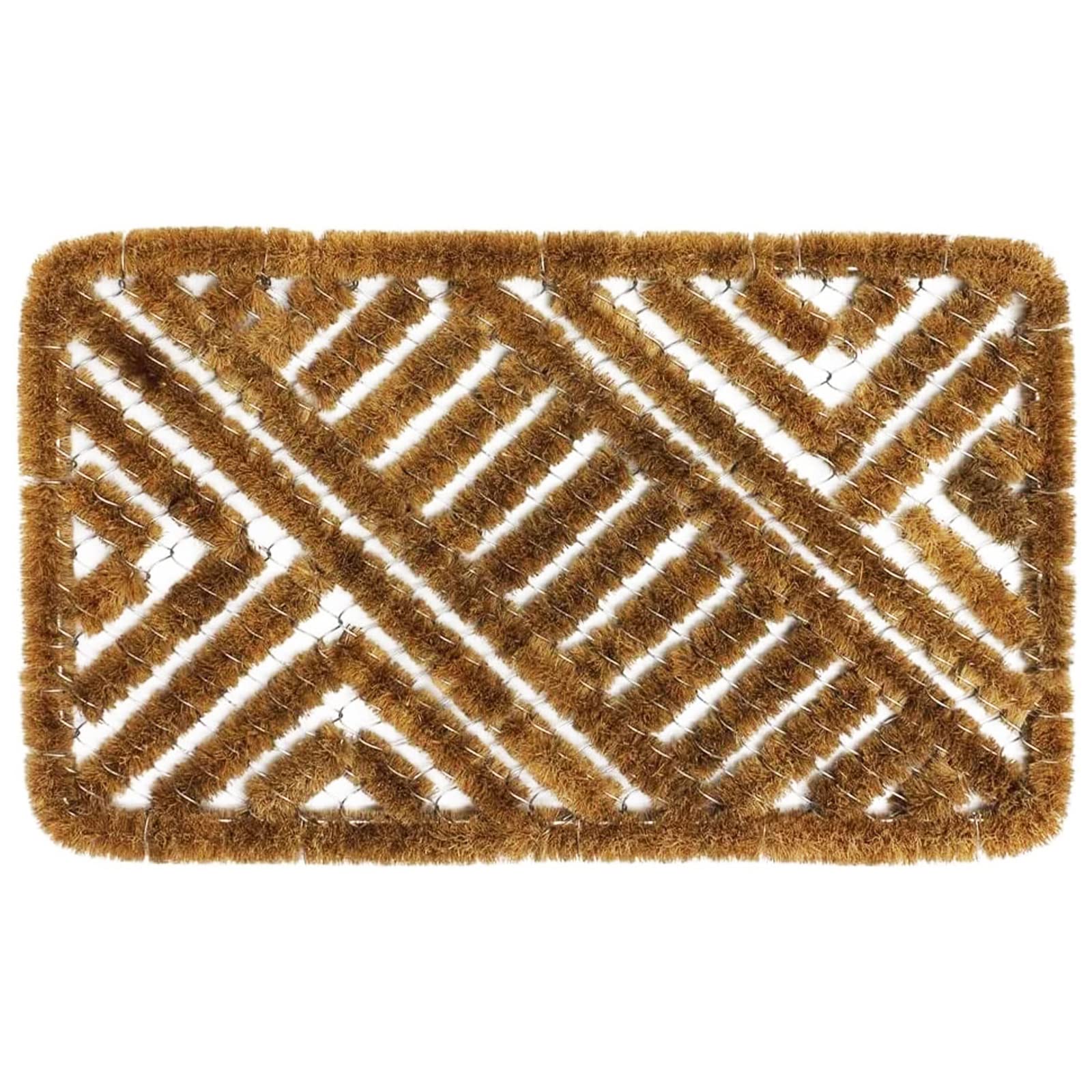 EDS Tuff Scrap Door Mat Outdoor Wire DoorMat BOSTON Coir Door Mat Rug Entrance Mud Stopper Front Outside Coir & Wire Boot Scraper Outdoor (1, 45 x 75 cm (Rectangular))