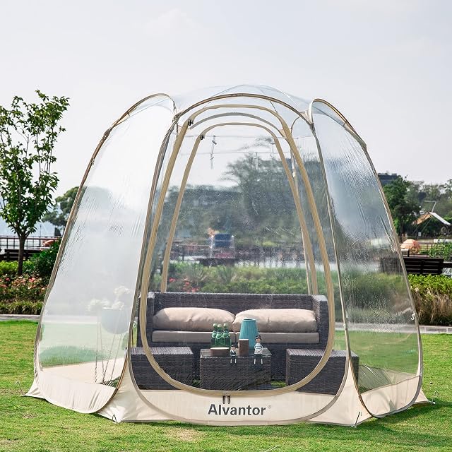 Alvantor Bubble Tent Pop Up Gazebo, 4-6 Person Igloo Dome Garden Patio Canopy Shelter, Large Premium Oversize Instant Greenhouse Weather Pod for Party Event, Cold Protection