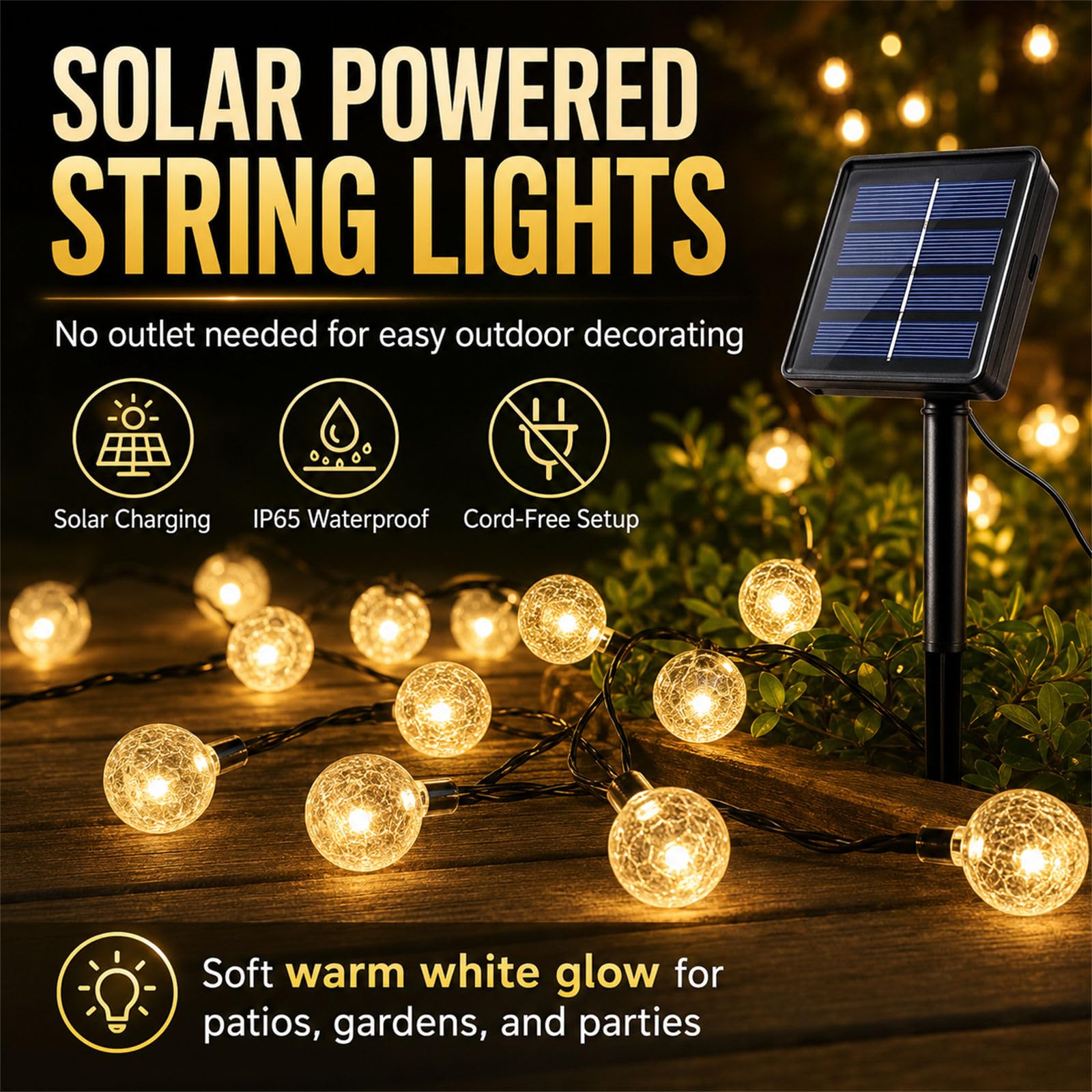 Guirlande Lumineuse Solaire Extérieur imperméable Fil de Cuivre, 8 Modes, IP65 Étanche Allumage Automatique, Guirlande Guinguette, Déco Terrasse Jardin (Violet,32/300LED)