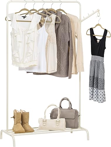 IRIS USA - Perchero de metal con estilo boutique y moderno, color blanco