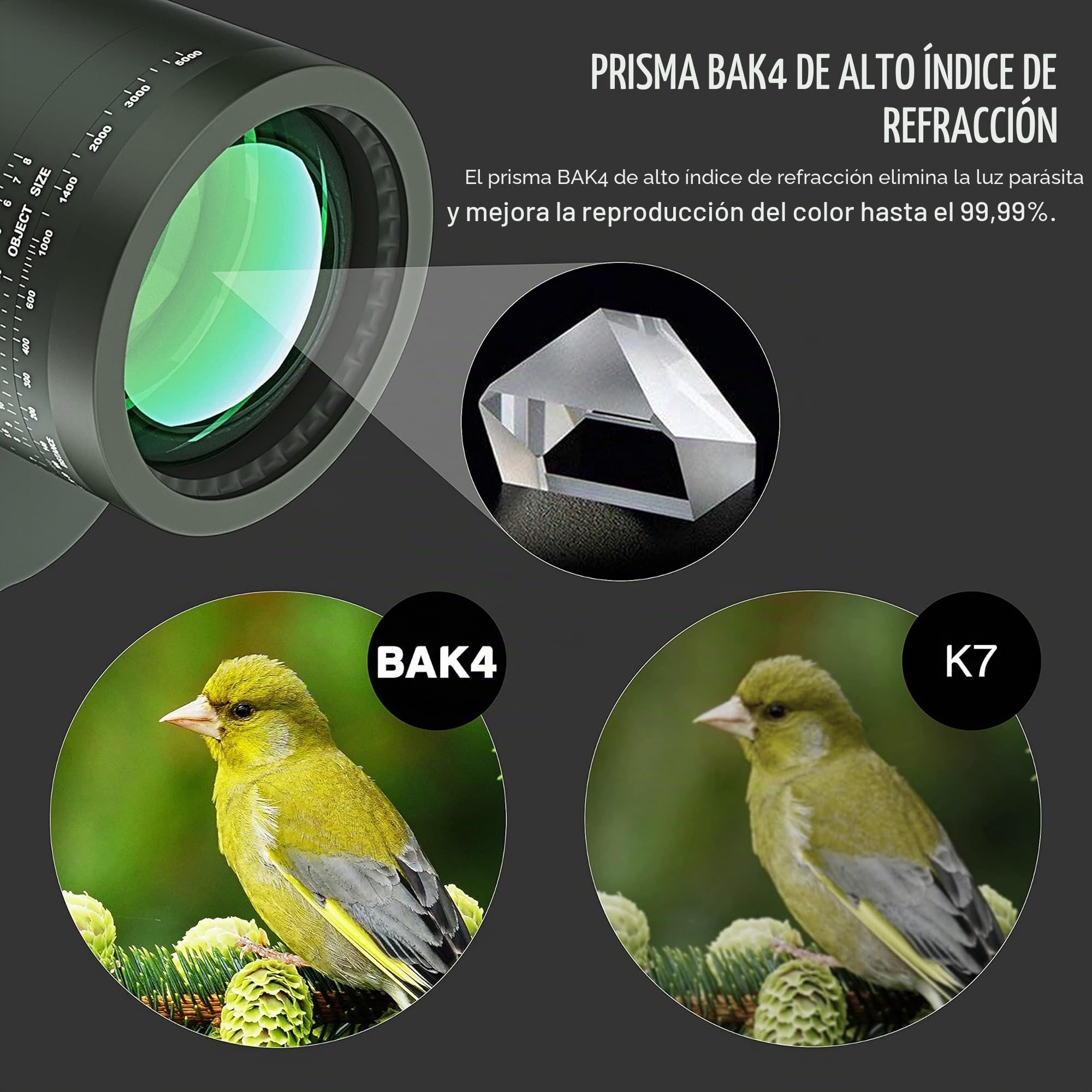 Aomekie Prismáticos Marinos 10X50 BAK4 Prismáticos Militares de Navegación de Uso Militar para Navegación Canotaje Pesca Deportes Acuáticos