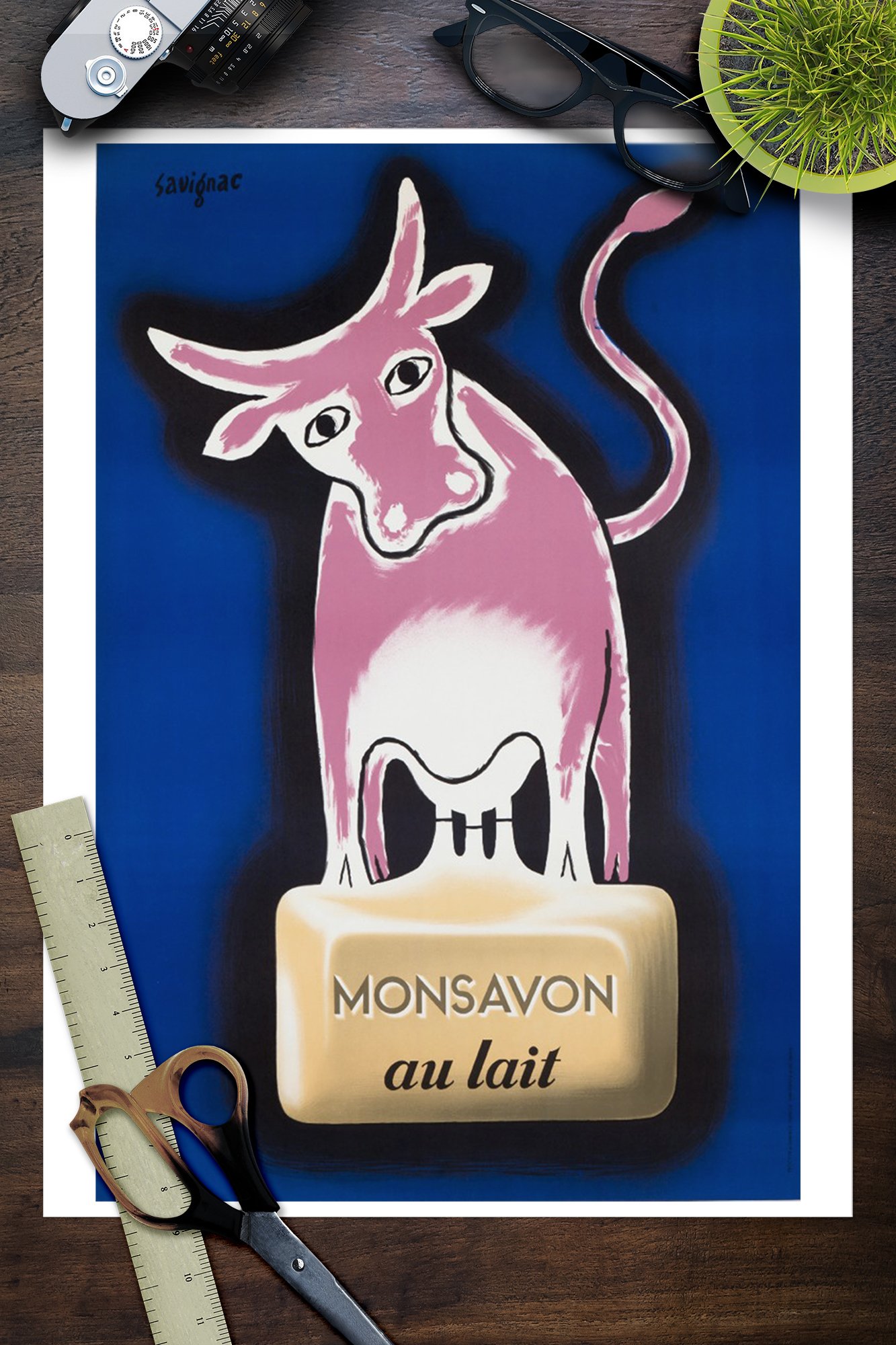 Monsavon Au Lait Artist Savignac Raymond France C 1949 Vintage 