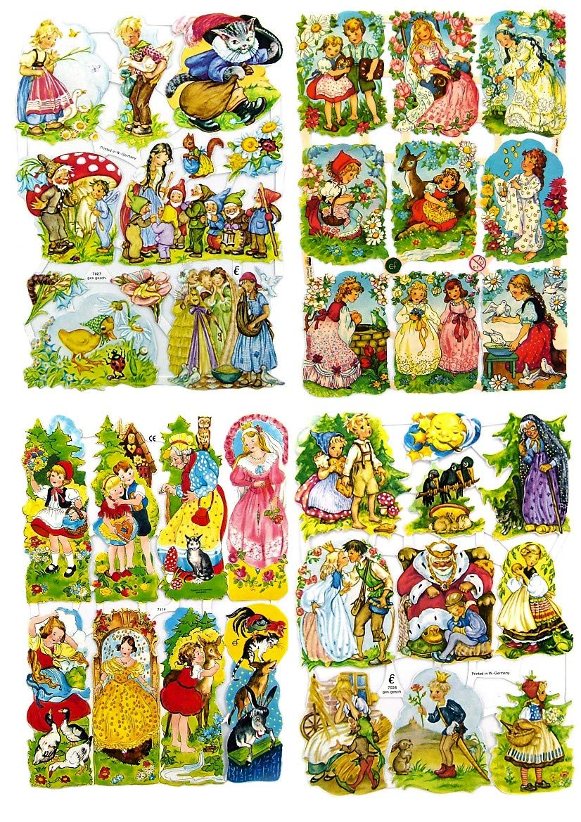 Glanzbilder Mädchen Junge Paar – Motiv EF 7042, Ca. 24 X 15 Cm, Für Scrapbooking & Deko