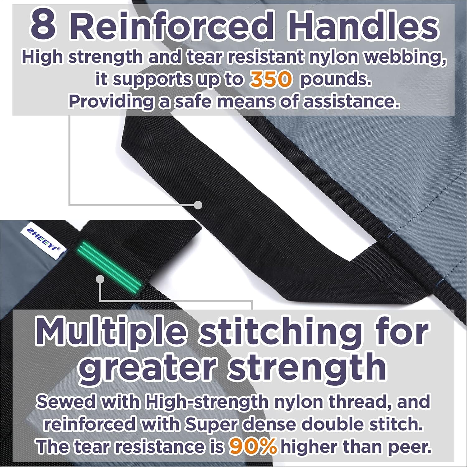 Buy ZHEEYI Positioning Bed Pad with Reinforced Handles 43 x 36 Patient Transfer Sheet Aid