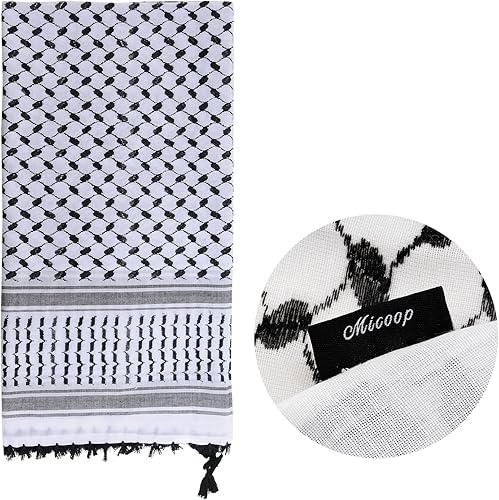 Miniatura 3 de Micoop Bufanda Shemagh de gran tamaño de alta calidad militar árabe bufanda táctica del desierto 48 x 48 pulgadas