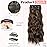 KooKaStyle Clip in Hair Extensions Long Wavy 4PCS Thick Hairpieces Synthetic Highlight Hair Extensions Balayage Dark Brown to Chestnut H2/426 Fiber Double Weft Natural 24Inch for Women