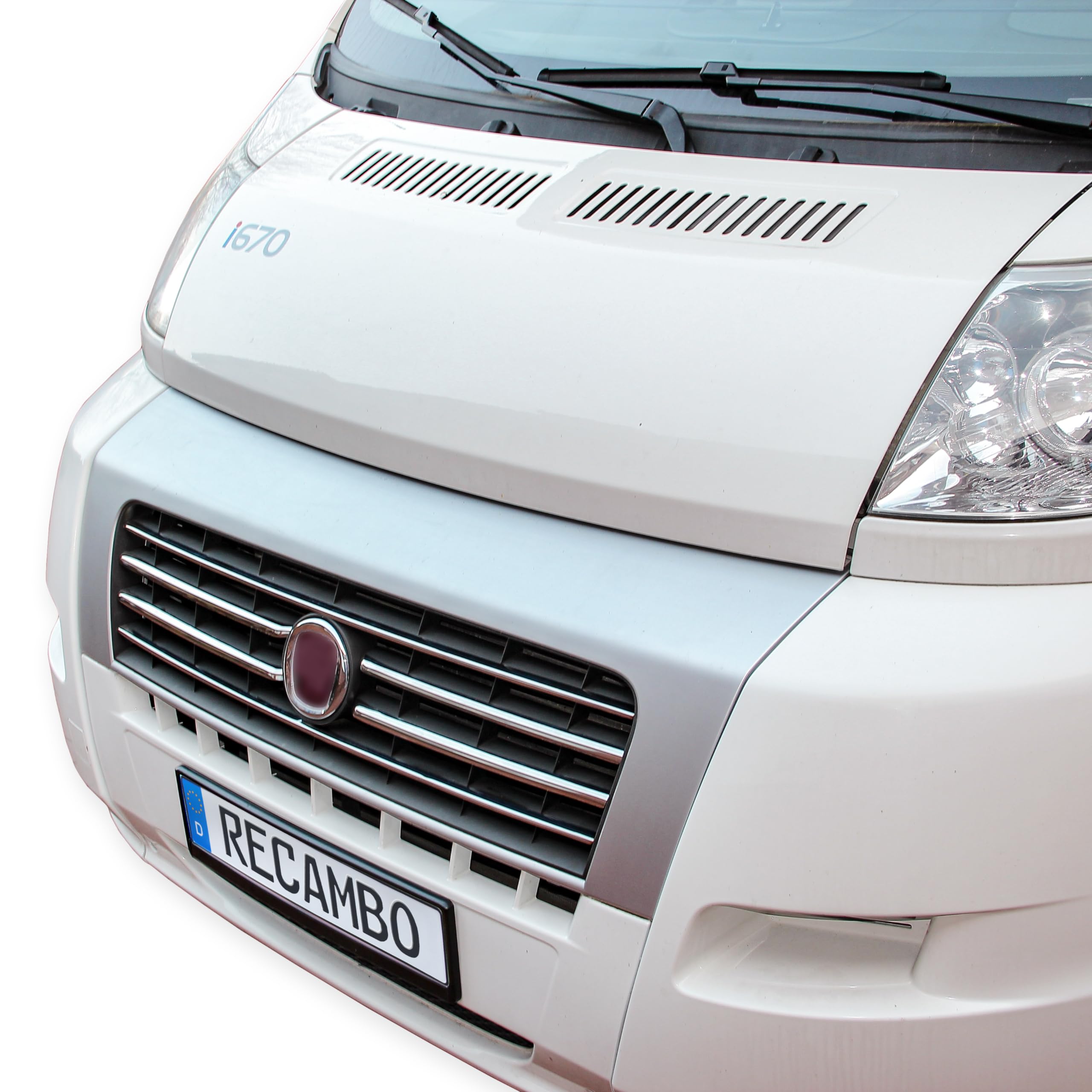 Recambo Grille de refroidissement chromée en acier inoxydable pour Fiat Ducato année de construction 2006-2014