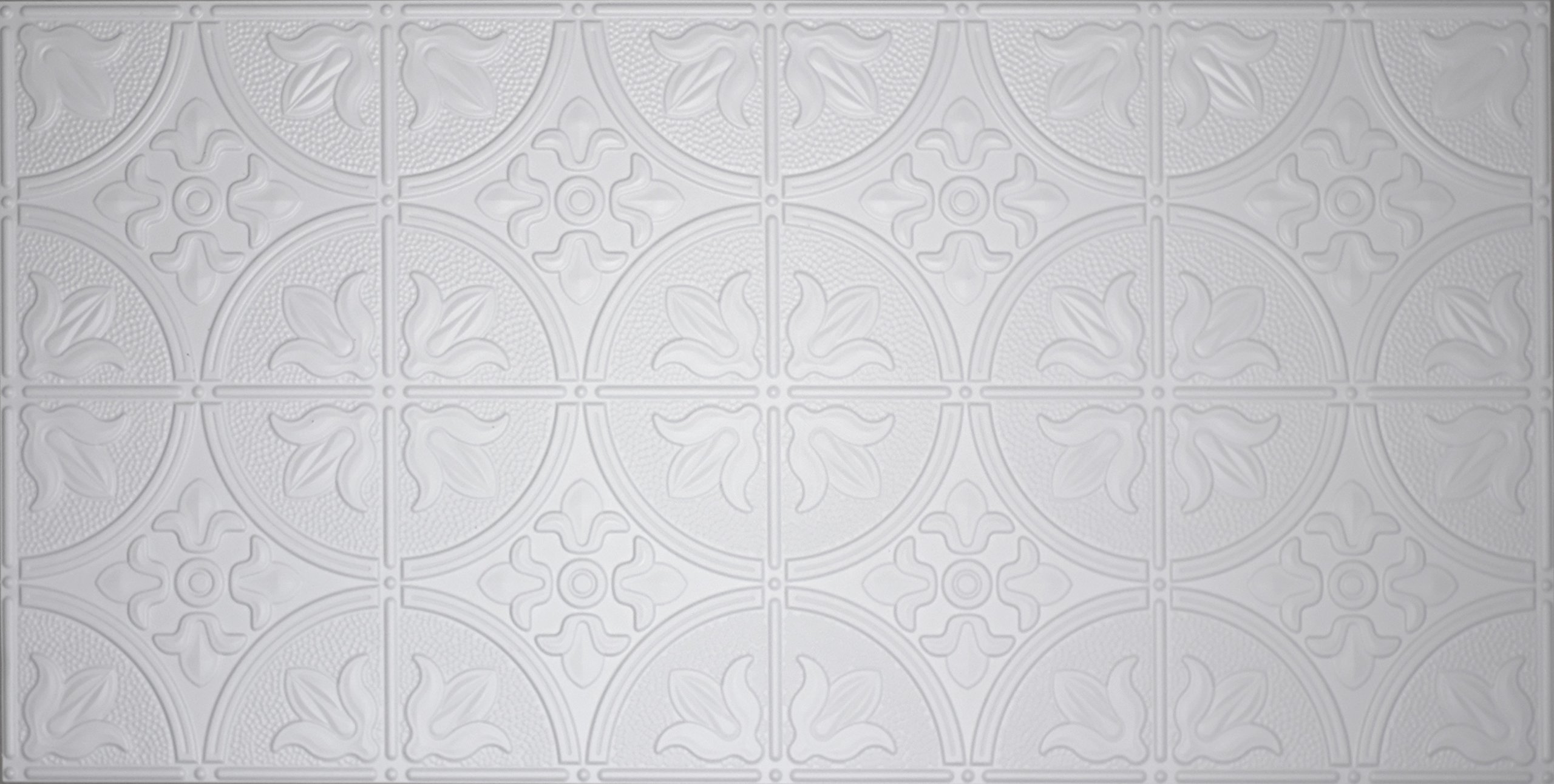 309 Tin Style Panel for Glue Up Application, 2 by 4-Feet, White