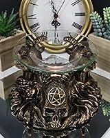 Vista 7 de Ebros Gift Paranormal Pagano Oculto Wicca Baphomet Sabbatic Cabras y Cráneo Demonio Imp Vela Quemador de Aceite Calor Calentador de Tarta Aroma