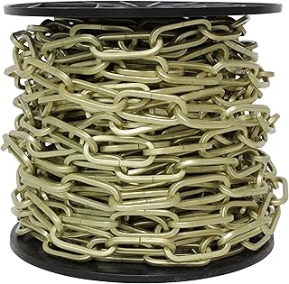 RCH Hardware CH-S62-40-SB-82 Steel Chandelier Chain, Satin Brass (82 Foot Reel)