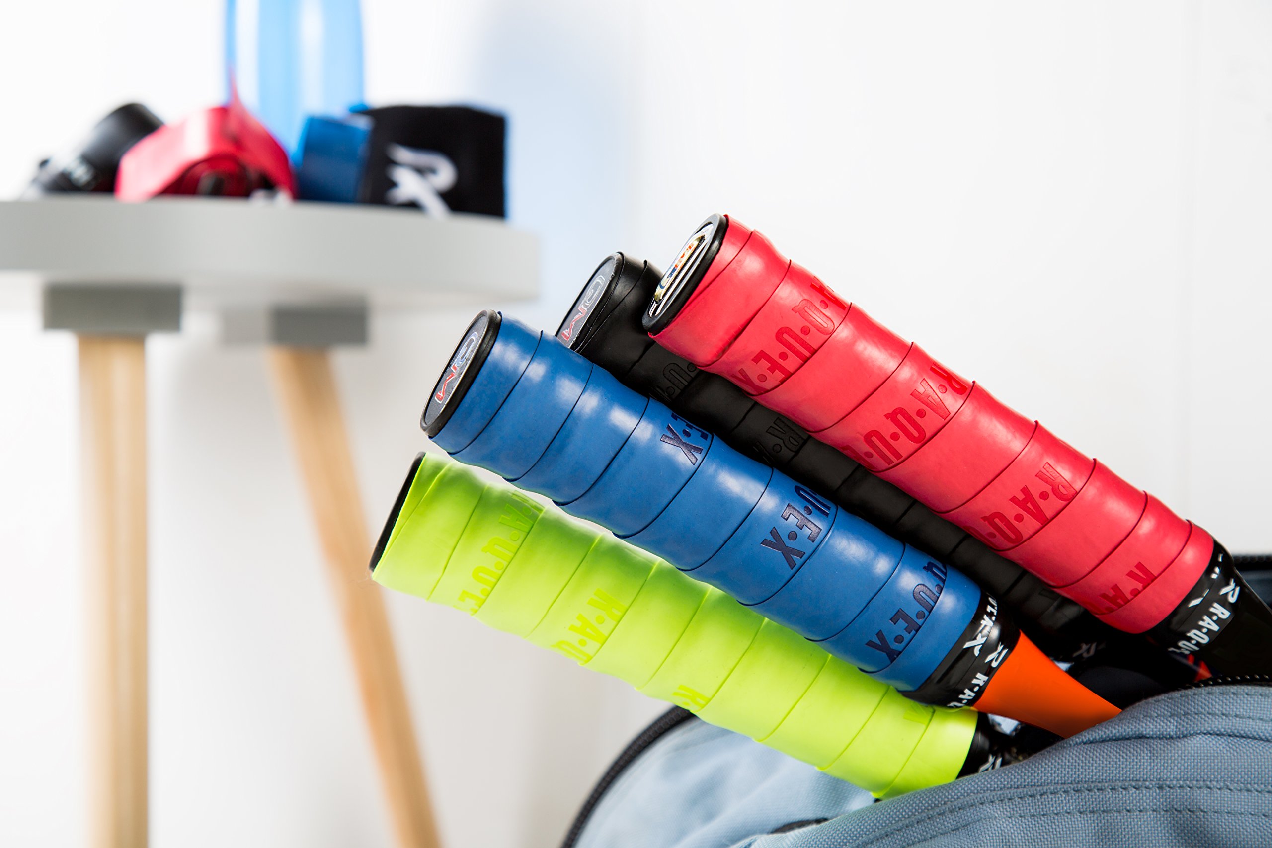Raquex Enhance Grip pour Raquettes : Grip de Tennis, de Badminton, de Padel, de Squash. 14 Couleurs. Grip de Remplacement Raquette de Tennis Autocollant de qualité supérieure