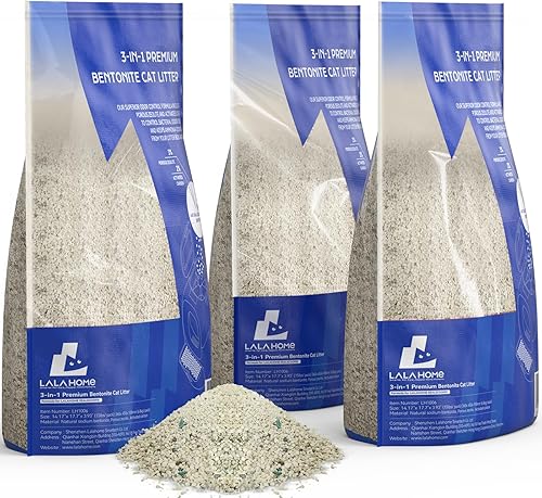 Clumping Cat Litter, Premium Bentonite Cat Litter Sodium-Based, Dust-Free, Strong Durability, Odor Control, Natural Mineral Formula Unscented Litter for RealScooper - 15 lb. Box
