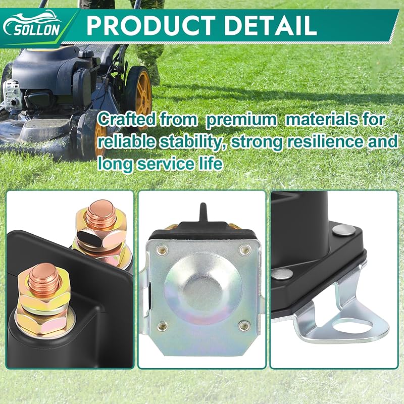 SOLLON 12V Indítórelé Solenoidszelep Fűnyírógéphez Hómaróhoz Golfautóhoz Traktorhoz