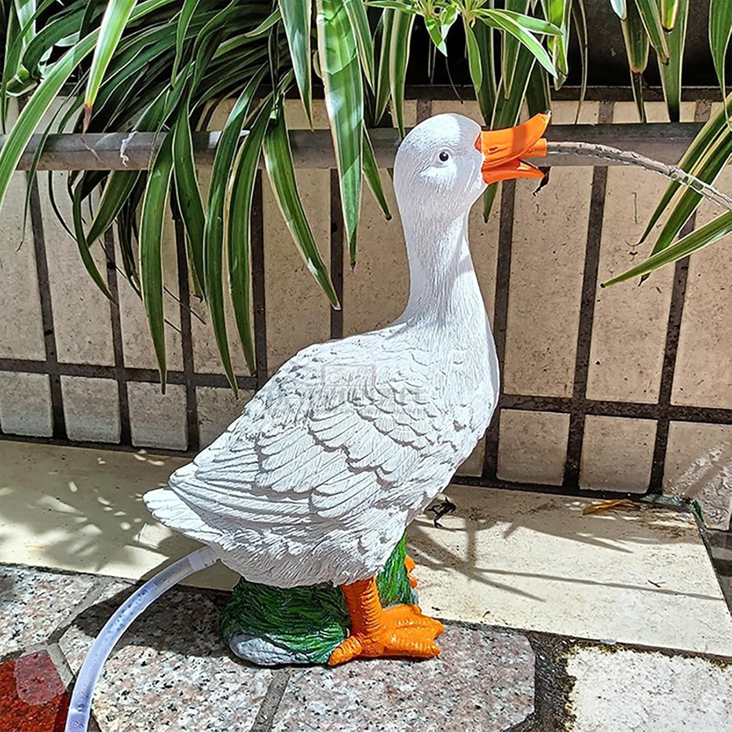 Animal Pond Fountains, Pond spitters for Small Ponds, Unique Garden Water Feature with DIY Pump, Garden Decor for Koi Pond, for Balcony, Courtyard and Home Office(Green)