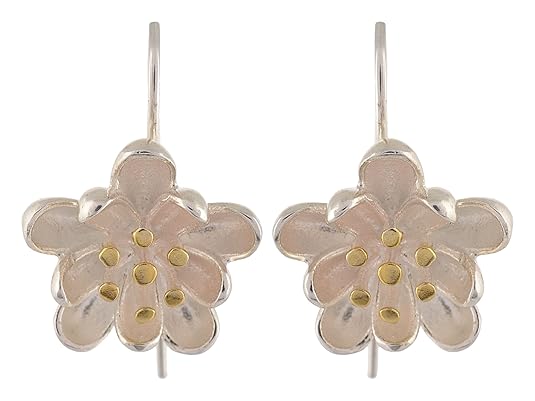 925-92.5 Sterling Silver Italian Finish Flower Earring,FASHION EARRINGS, for Women And Girls
