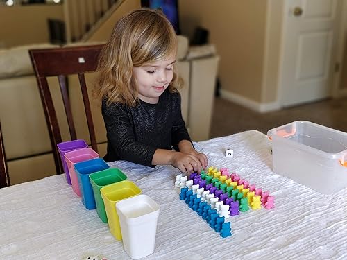 Miniatura 6 de SET4kids Contando osos con tazas a juego, 4 dados, pinzas y un libro electrónico de actividades. para niños pequeños y educación infantil. Juego de