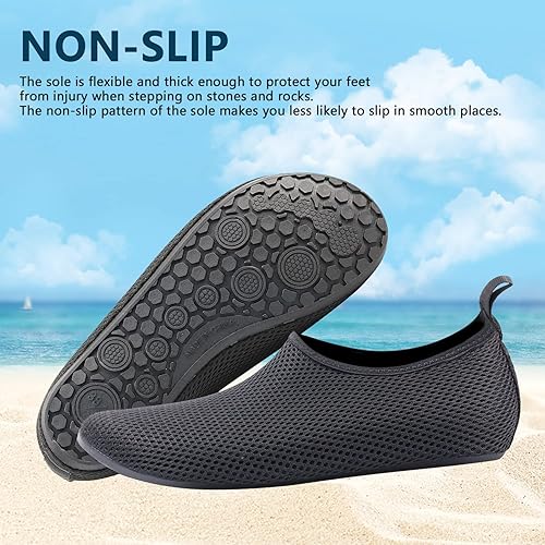 Miniatura 2 de Valennia Zapatos de agua descalzos de secado rápido, calcetines de yoga para playa, natación, surf, ejercicio para mujeres y hombres