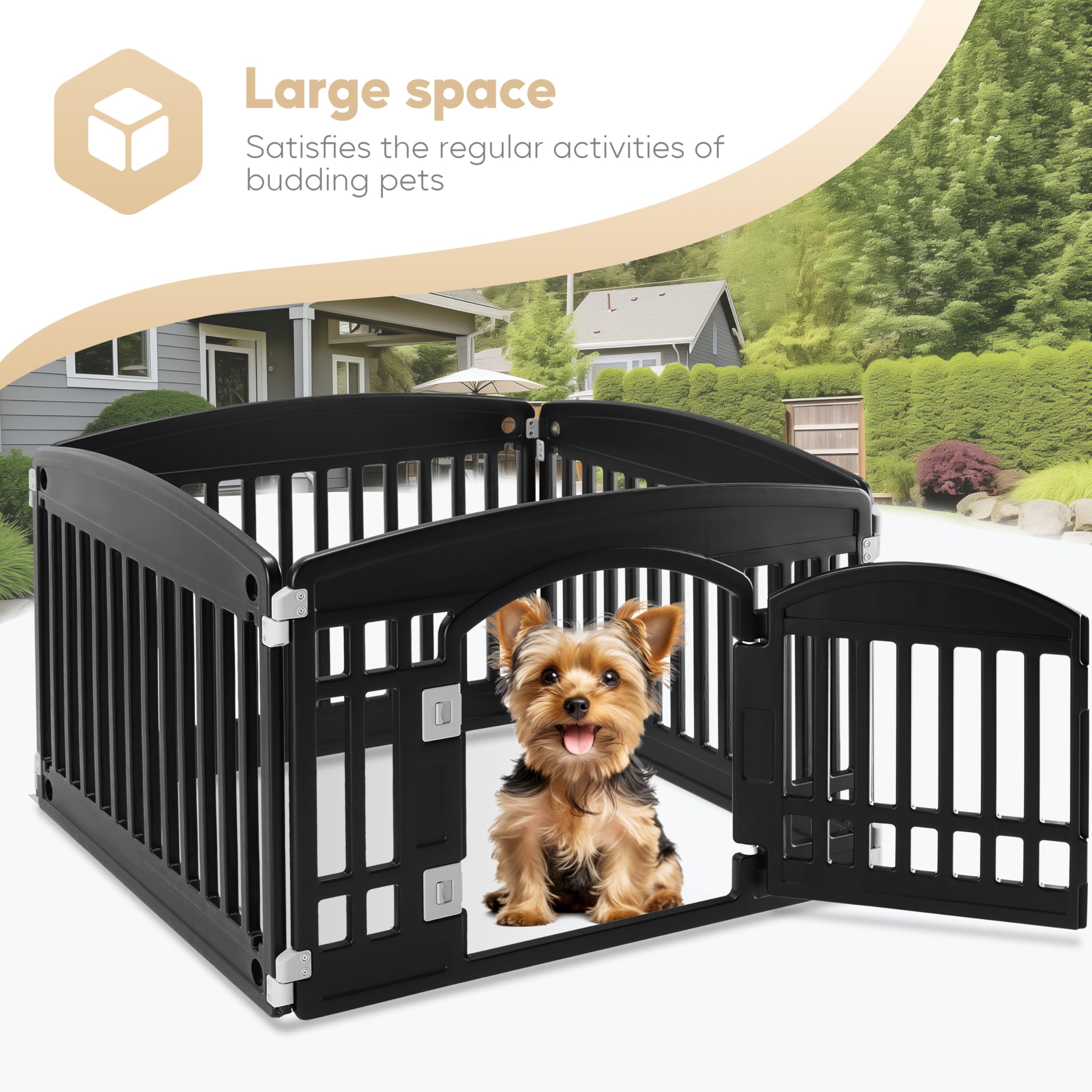 Amazon.co.jp: Simple Deluxe Dog Playpen、24インチエクササイズ4