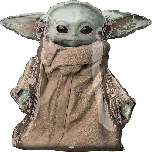 Anagram 42242 Star Wars Mandalorian The Child - Globo de fiesta de Mylar de papel de aluminio, 31 pulgadas, multicolor, paquete de 1