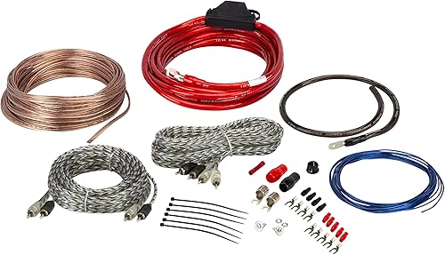 Scosche - Kit de cableado completo de instalación central de amplificador de automóvil ICAK44 calibre 4 de 4 canales, 1200 W máximo
