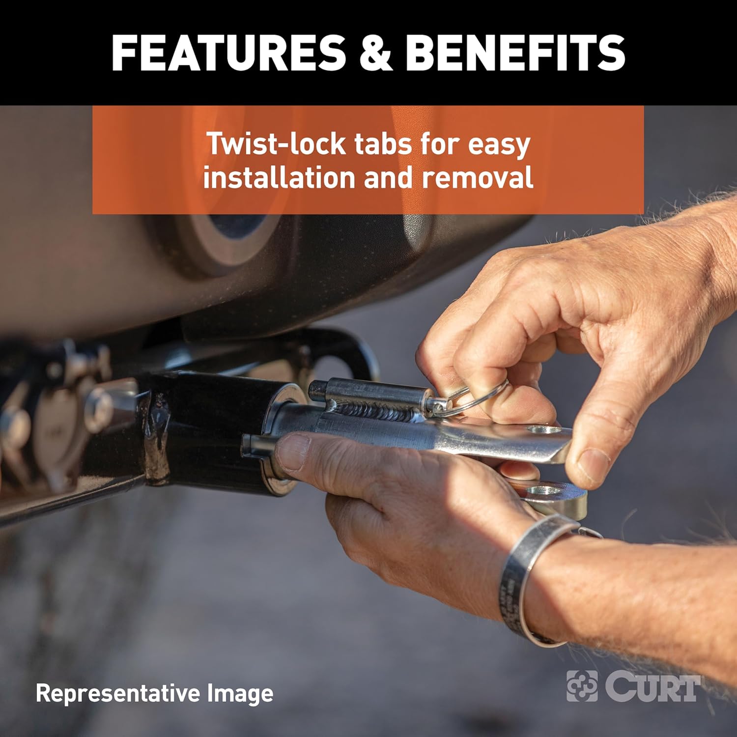 CURT 70151 Custom Tow Bar Base Plate Brackets for Dinghy Towing, Fits Select Chevrolet Colorado, GMC Canyon