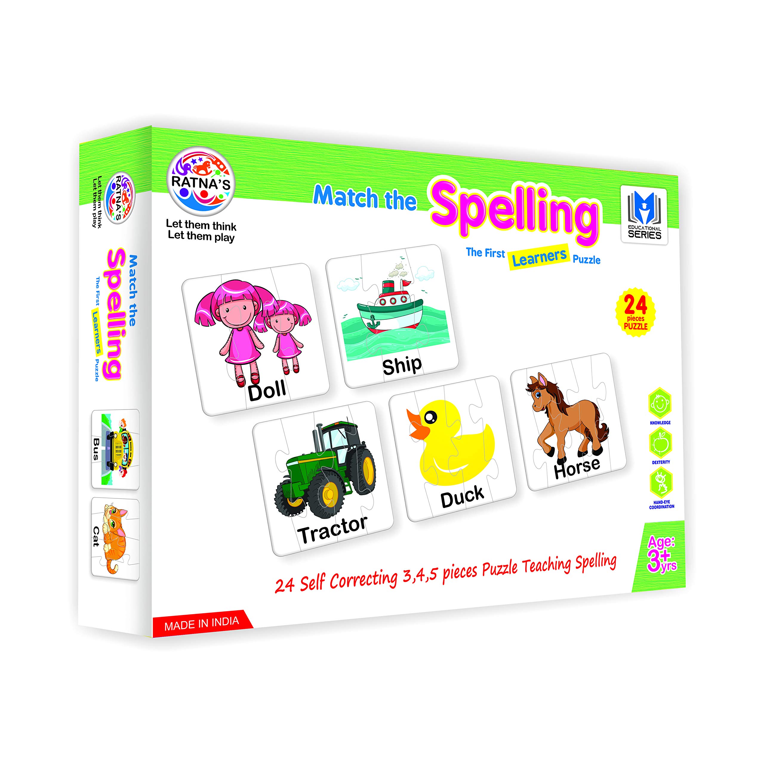RATNA'S Educational Jigsaw Puzzle Range for Kids (Match The Spelling)