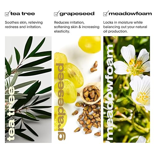 Miniatura 3 de Leaf Shave  Suero calmante con gotero reutilizable - Aceite facial totalmente natural para calmar el enrojecimiento, calmar la irritación e hidratar