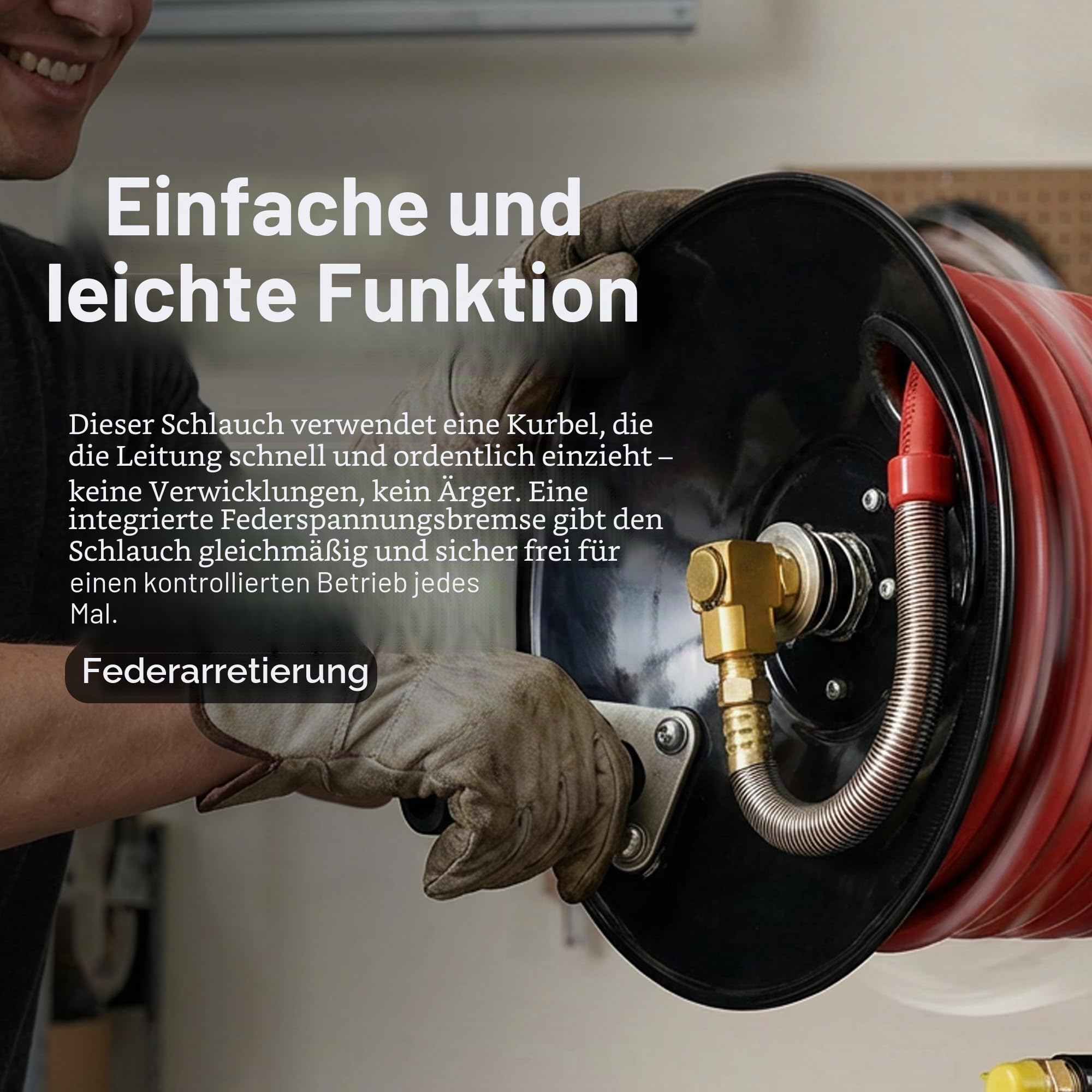 ReelWorks l201303a handkurbel-schlauchaufroller ohne Schlauch-luftverdichter
