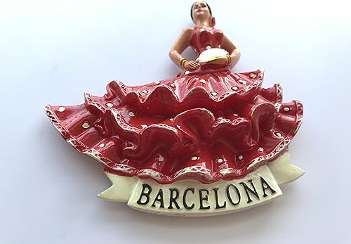 Miniatura 5 de 3D Flamenco Bailarín Barcelona España Imán Refrigerador Imán Viaje Pegatina Recuerdos, Resina Hogar Y Cocina Decoración, España Imán De Nevera De