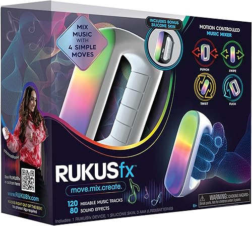 Miniatura 6 de Just Play RUKUSfx Mezclador de música controlado por movimiento luces y sonidos de música con piel adicional multicolor