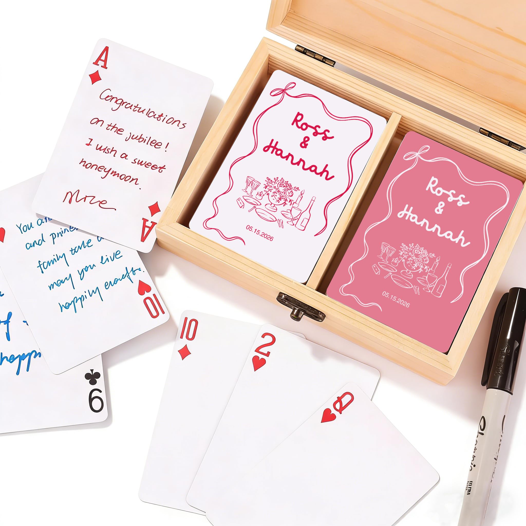 MeiQftsn Wedding Guest Message Cards, Guest Book Alternative for Keepsakes