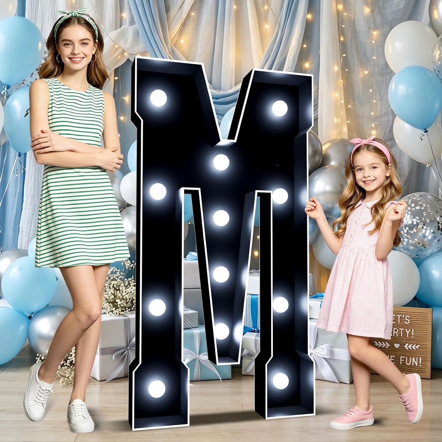 Ledido Lettres lumineuses pour chapiteau de 1,2 m, lettres de chapiteau