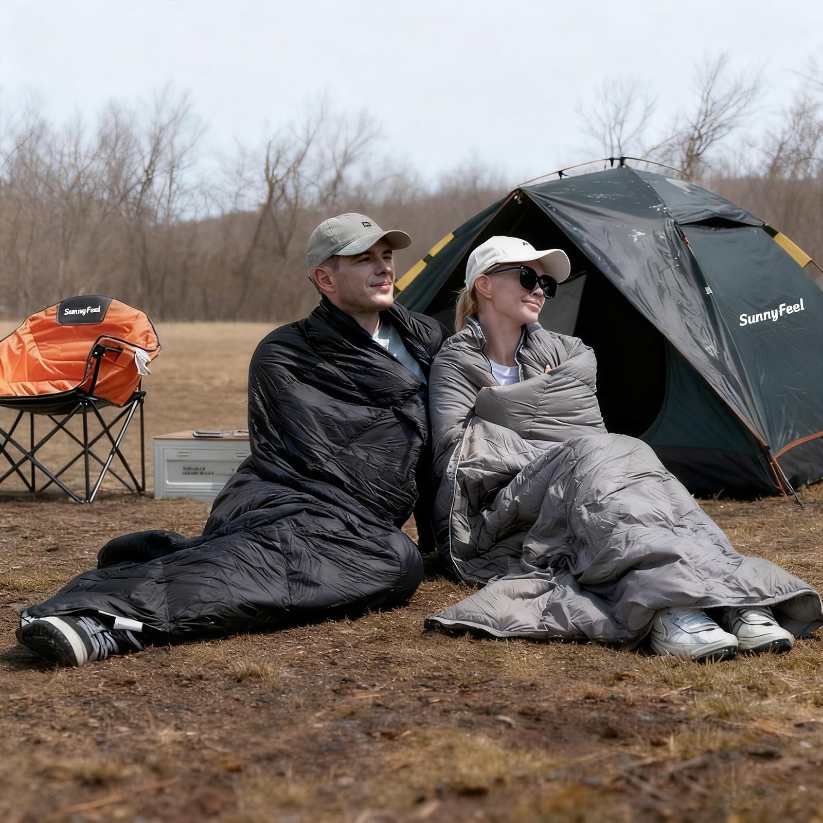 Amazon.com: SUNNYFEEL Down Camping Blanket, Packable Printed Down