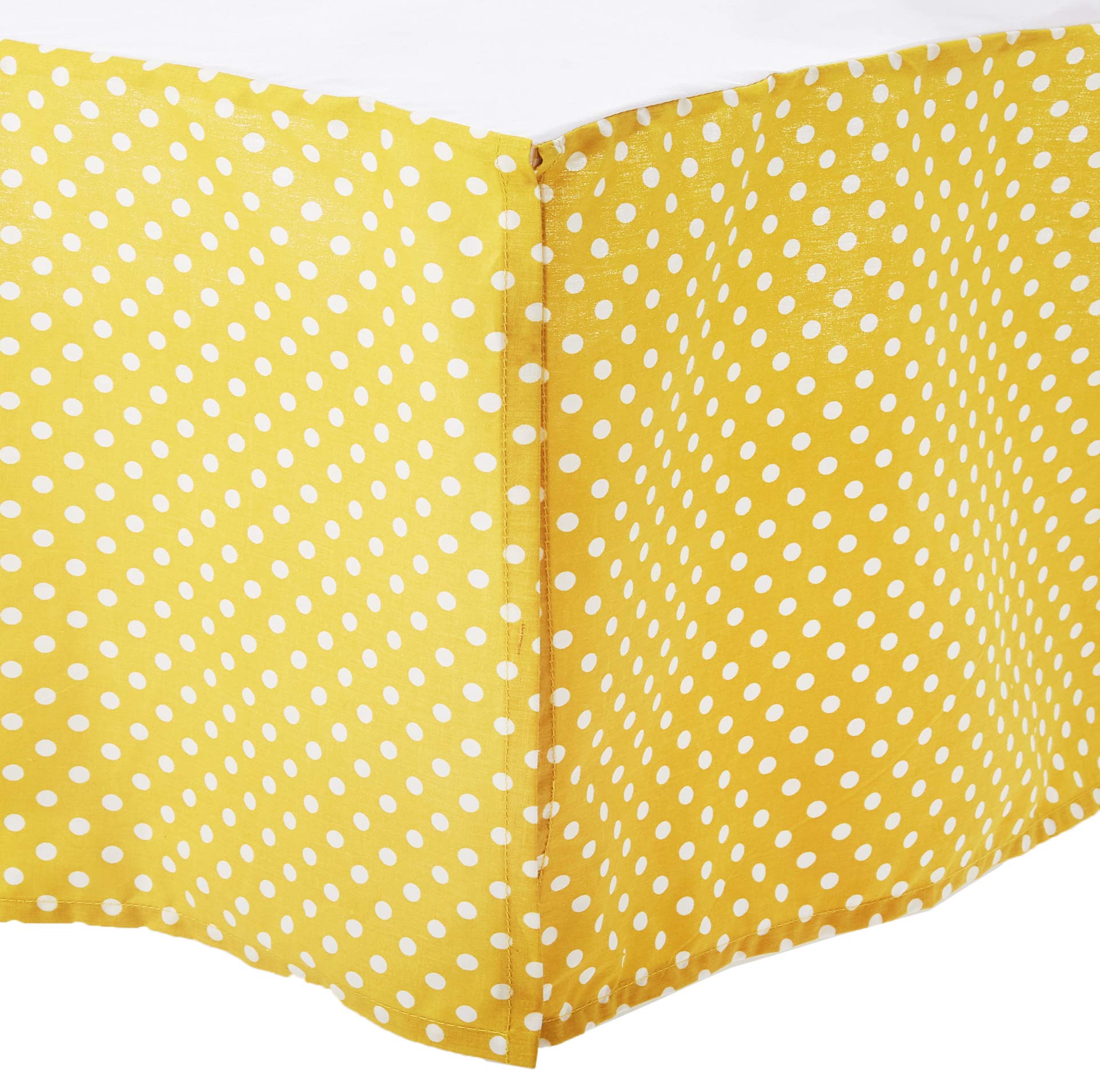 Bacati - Mix N Match Pin Dots Crib/Toddler Bed Skirt (Yellow)