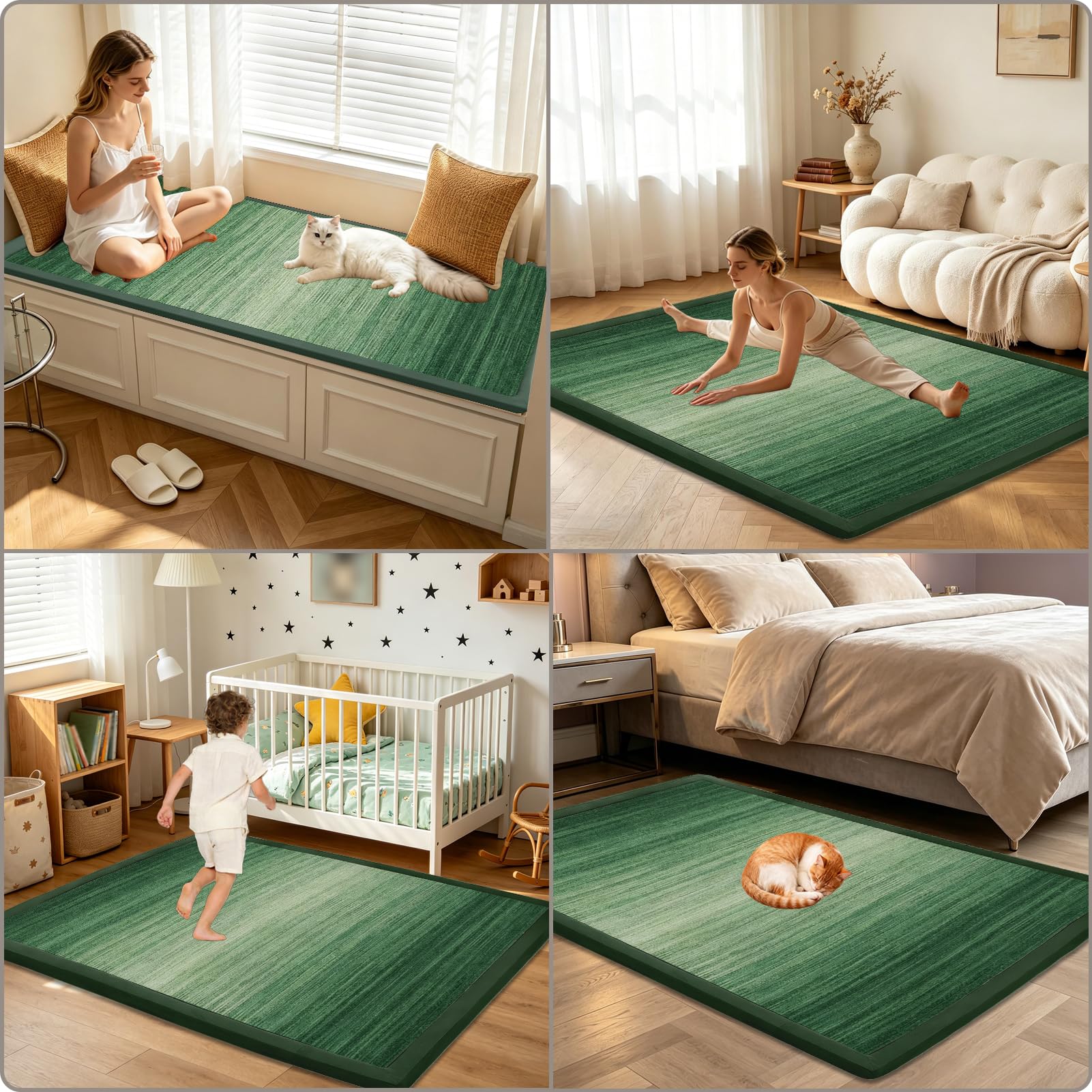 Krabbelmatte Baby 2cm Dicke Schaumstoff Spielmatte Teppich Kinderzimmer rutschfeste Schaumstoffmatte Warm Spielteppich Kinder Krabbeldecke 120 x 160 cm