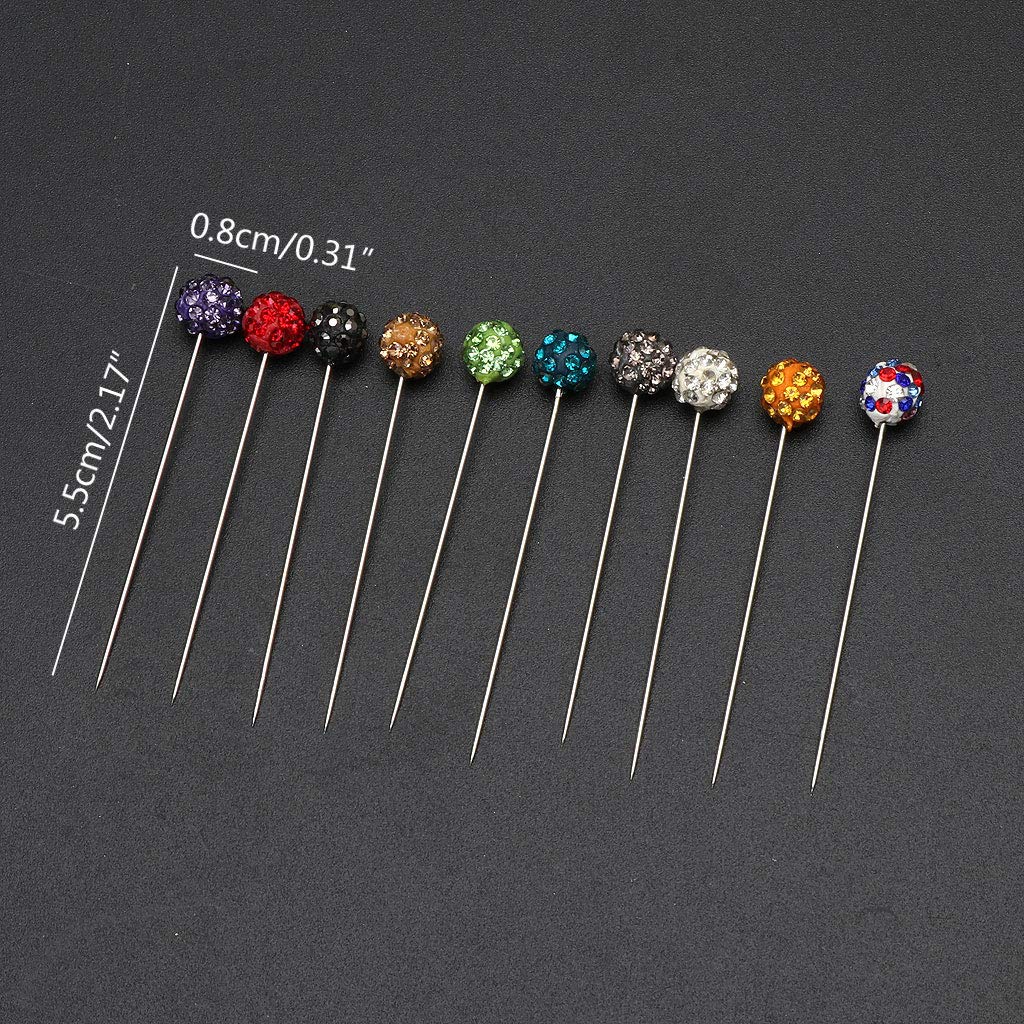 Image secondaire de Ensemble de 30 Épingles de Sécurité pour Hijab avec Cristaux - LLLucky