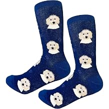 E&S Pets Goldendoodle Socks - Fun Unisex Socks - Crazy Pet Lover - Novelty Socks Funny Gifts for Dog Lovers - Cute Dog Pattern - Casual Crew Socks - One Size Fits most