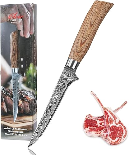 Miniatura 21 de Wakoli EDIB Pro Damascus - Juego de cuchillos de cocina de 5 piezas, cuchillos de cocina de estilo japonés, cuchillas de acero de Damasco genuino